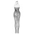 Christine - lillemustriline võrkkombinesoon (must) - XS-L