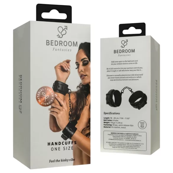 Bedroom Fantasies - käeraudade komplekt ketiga - must