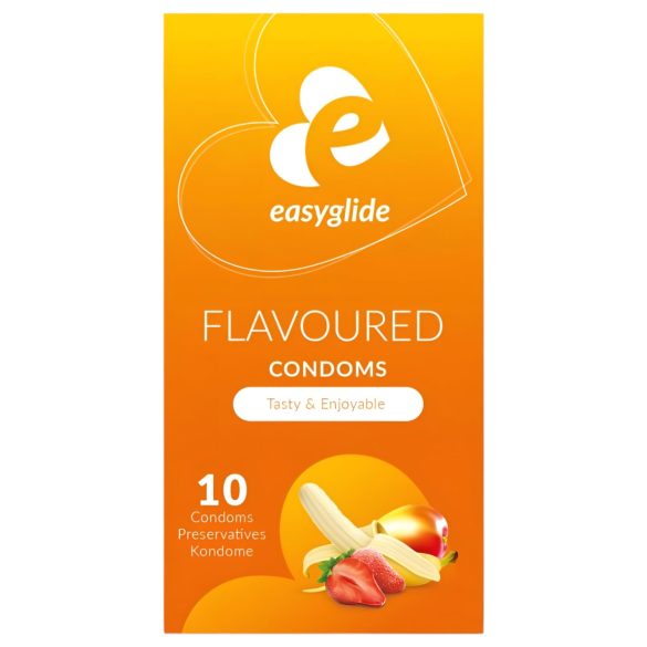 EasyGlide Maitsega - puuviljamaitselised kondoomid (10 tk)