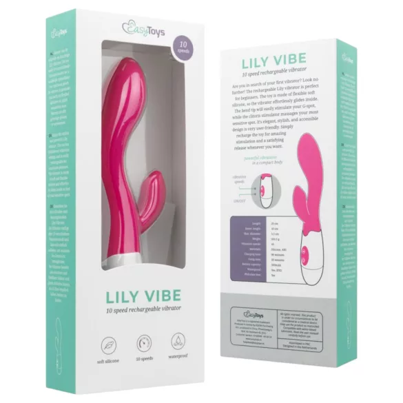 Easytoys Lily 2.0 - aku vibraator klitoriga - roosa