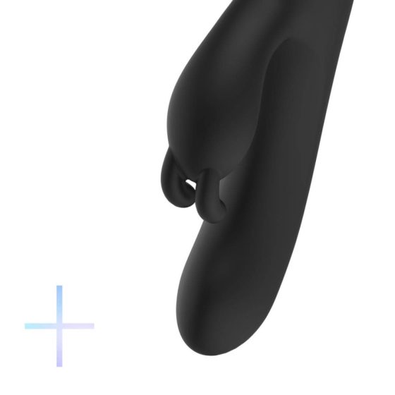 BLAQ - Rechargeable digital bunny vibrator with tickle lever (black)