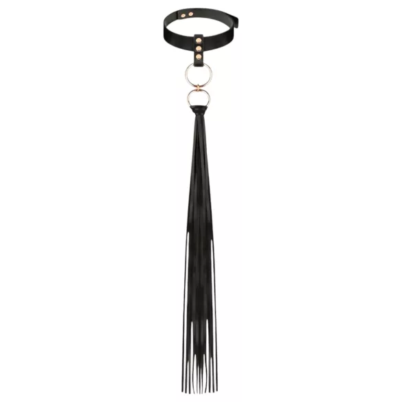 Rosy Gold - kaelarihm ja piits - must