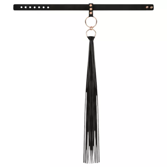 Rosy Gold - kaelarihm ja piits - must