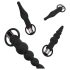 Easytoys - laetav anaalvibraatorite komplekt - 4-osaline (must)