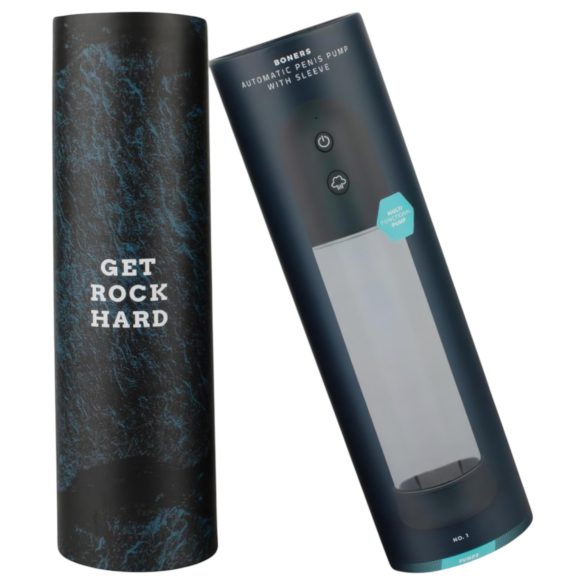 Boners - automaatne peenise pump masturbo (läbipaistev-must)