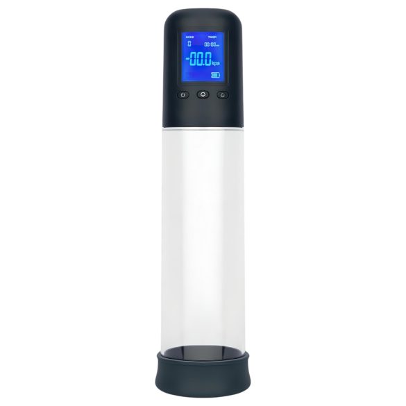 Boners - automaatne LCD peenisepump (läbipaistev-must)