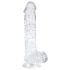 EasyToys - munanditega dildo - 13,5 cm - läbipaistev