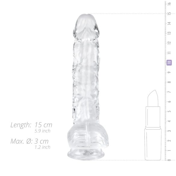 EasyToys - munanditega dildo - 13,5 cm - läbipaistev