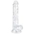 EasyToys - munanditega dildo - 17 cm - läbipaistev