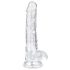 EasyToys - munanditega dildo - 17 cm - läbipaistev