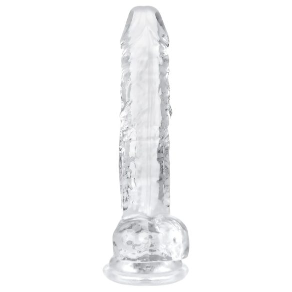 EasyToys - munanditega dildo - 17 cm - läbipaistev