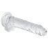 EasyToys - munanditega dildo - 17 cm - läbipaistev