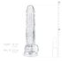 EasyToys - munanditega dildo - 17 cm - läbipaistev
