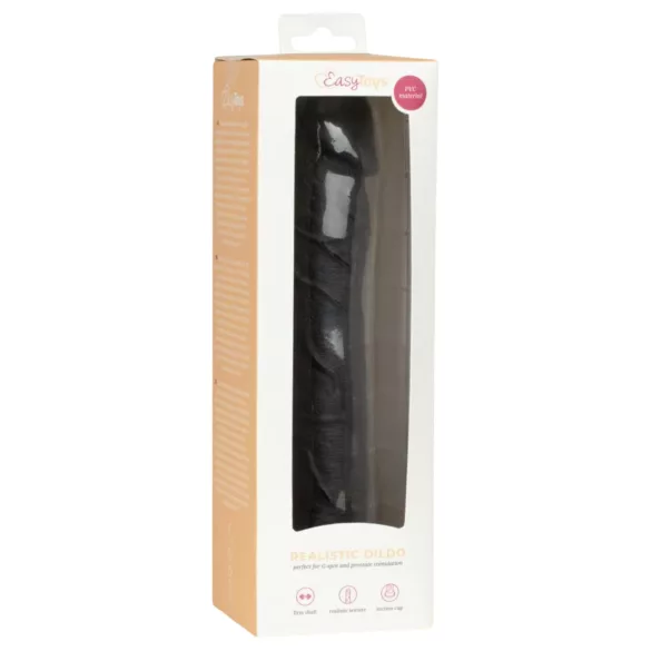 Easytoys - realistlik dildos - 22,5 cm - must