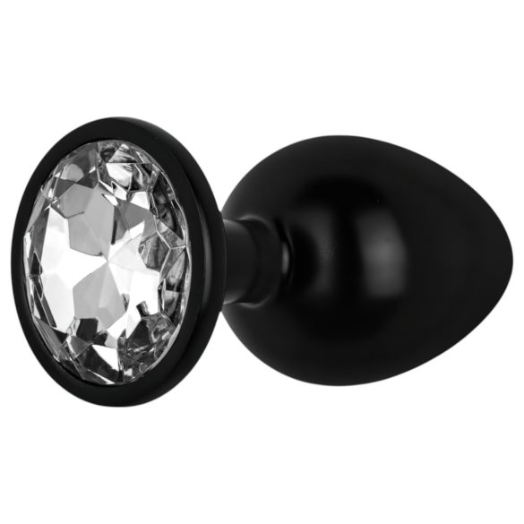 / Easytoys Anaalkollektsioon - metallist anaalplug kiviga - M (must)