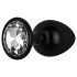 / Easytoys Anaalkollektsioon - metallist anaalplug kiviga - M (must)