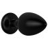 / Easytoys Anaalkollektsioon - metallist anaalplug kiviga - M (must)