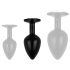 / Easytoys Anaalkollektsioon - metallist anaalplug kiviga - M (must)