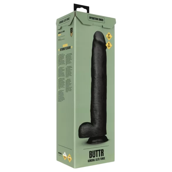 BUTTR Operation Dingo - suur realistlik dildo - 43 cm must