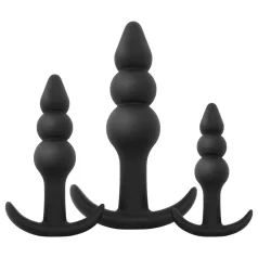 EasyToys - anaalpistikute komplekt - 3-osaline - must