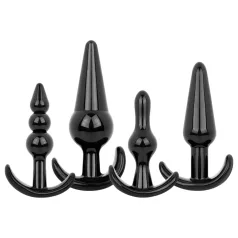 EasyToys - anaaltappide komplekt - 4-osaline - must