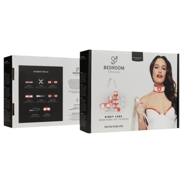 Bedroom Fantasies - medõdi kostüümikomplekt 8-osaline - punane/valge