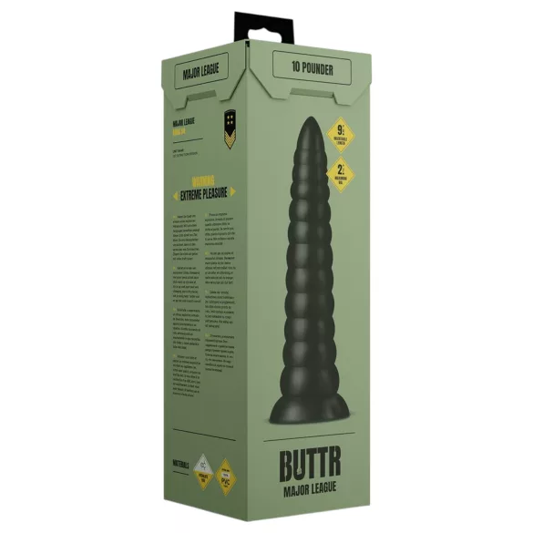 BUTTR Caterpiller - hiiglaslik anaalpunn (must) - 29 cm