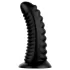 BUTTR Double Ribbed - hiiglaslik sooneline anaaltapp (must) - 26 cm