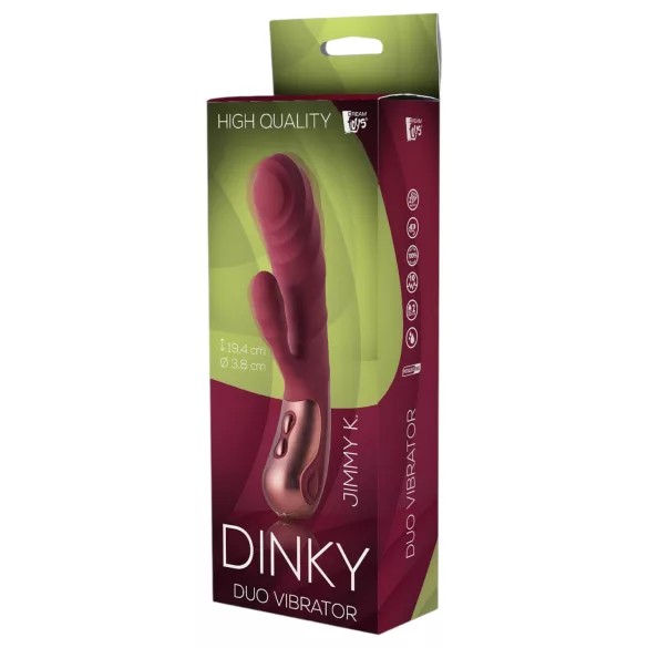 Dinky Jimmy K. Duo - kliitoriga vibraator - akuga - punane