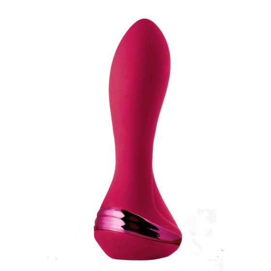 Sparkling Isabella - Rechargeable, radio controlled pumpable anal vibrator (red)