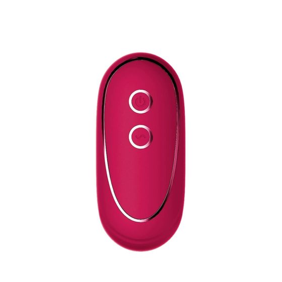 Sparkling Isabella - Rechargeable, radio controlled pumpable anal vibrator (red)