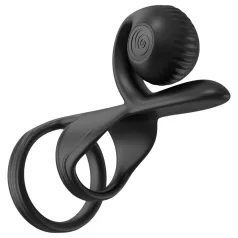   Snail Vibe Jovi - vibraatoriga peeniserõngas ja paarile - must