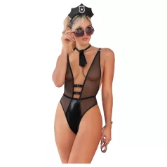   Zôf Police Desire - naispolitseiniku kostüüm läbipaistva bodyga (must)