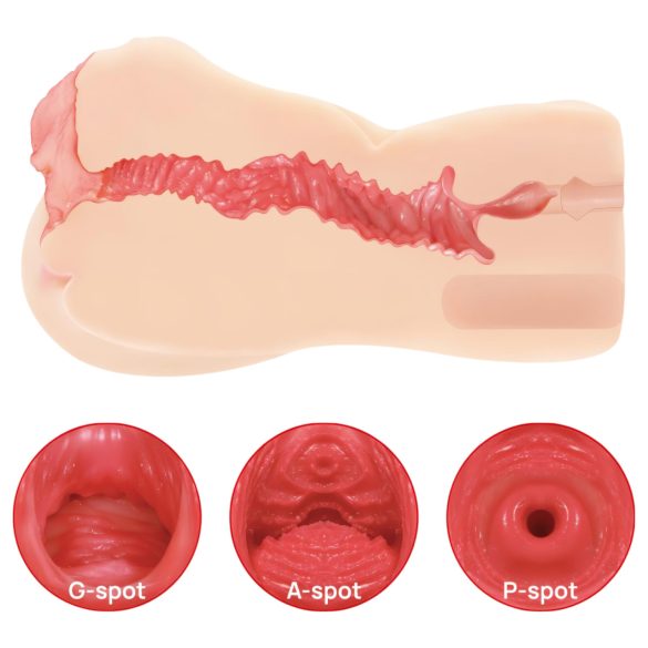 Kokos Onahole 004 - topeltkihiga masturbaator - naturaalne värv