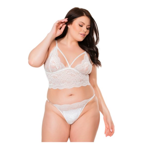 Coquette - pitsist pesukomplekt - valge (XL)