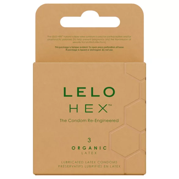 LELO Hex Organic - kondoomid - 3 tk - naturaalne lateks