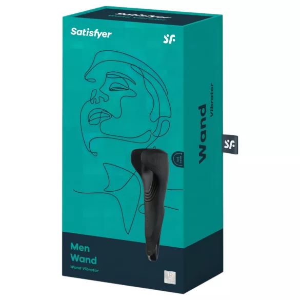 Satisfyer Men Wand - akuga veekindel peavibraator - must