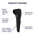 Satisfyer Men Wand - laetav, veekindel peenisevibraator (must)