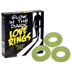   Love Rings - pimedas helendavate peeniserõngaste komplekt (3 tk)