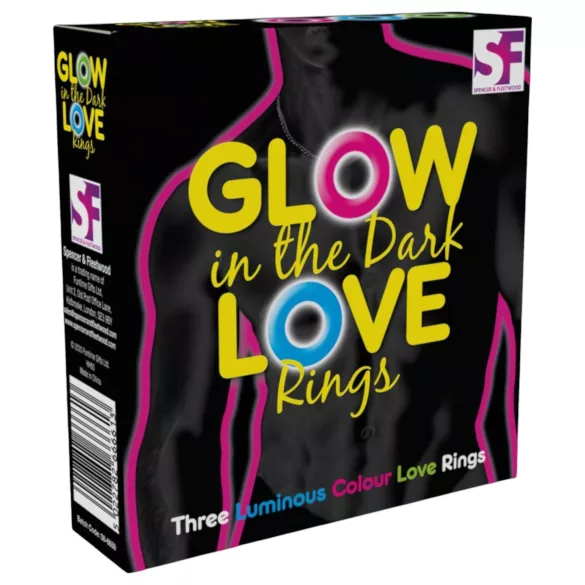 Love Rings - pimedas helendavate peeniserõngaste komplekt (3 tk)