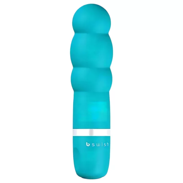 B SWISH Bcute Pearl - veekindel vibreeriv dildo helmekestega - türkiissinine