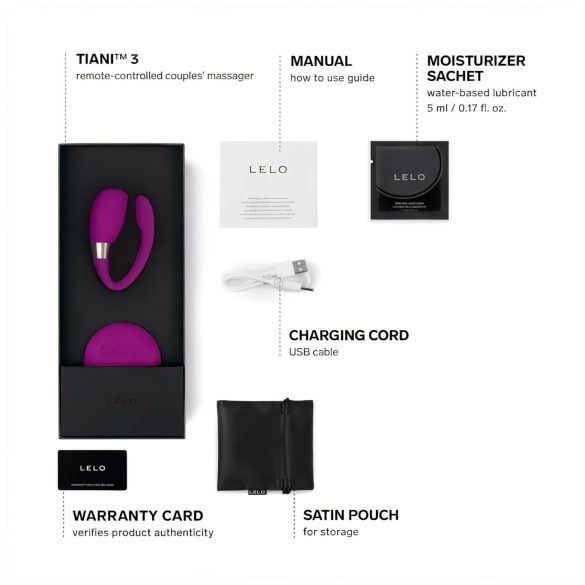 LELO Tiani 3 - paaridele mõeldud vibraator - silikoon - lilla