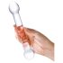 GLAS - kahe otsaga klaasdildo G-punktile (läbipaistev)