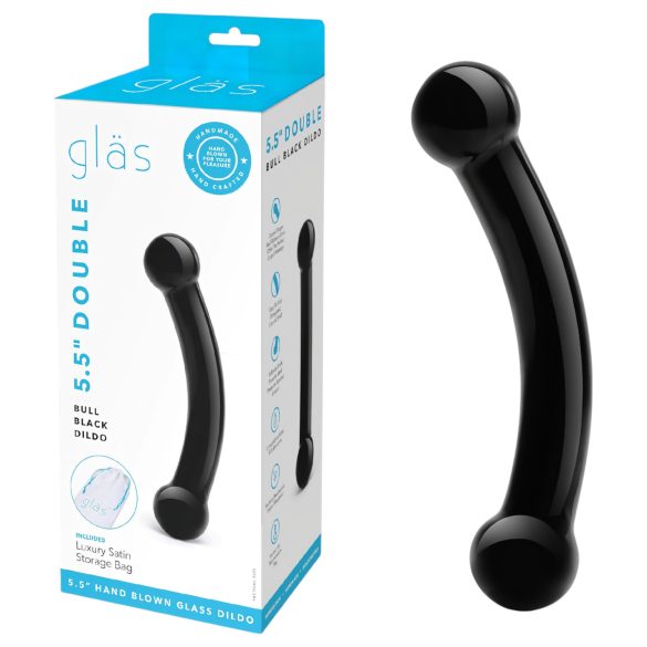/ GLAS - must topeltklaasist dildo