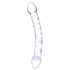 GLAS - klaasist kahekordne dildo (läbipaistev)