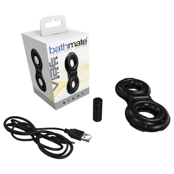 Bathmate Vibe Ring Eight – laetiv vibraatorrõngas (must)