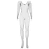 Obsessive - naiste võrkkangas avatud catsuit pikkade varrukatega - must S-L