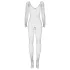 Obsessive - naiste võrkkangas avatud catsuit pikkade varrukatega - must S-L