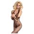 Obsessive N106 - avatud kaelarihmaga võrkbodysuit - must (S-L)