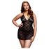 BACI suursuurus - kaelapaelaga pitsist babydoll - must (XL-XXL)